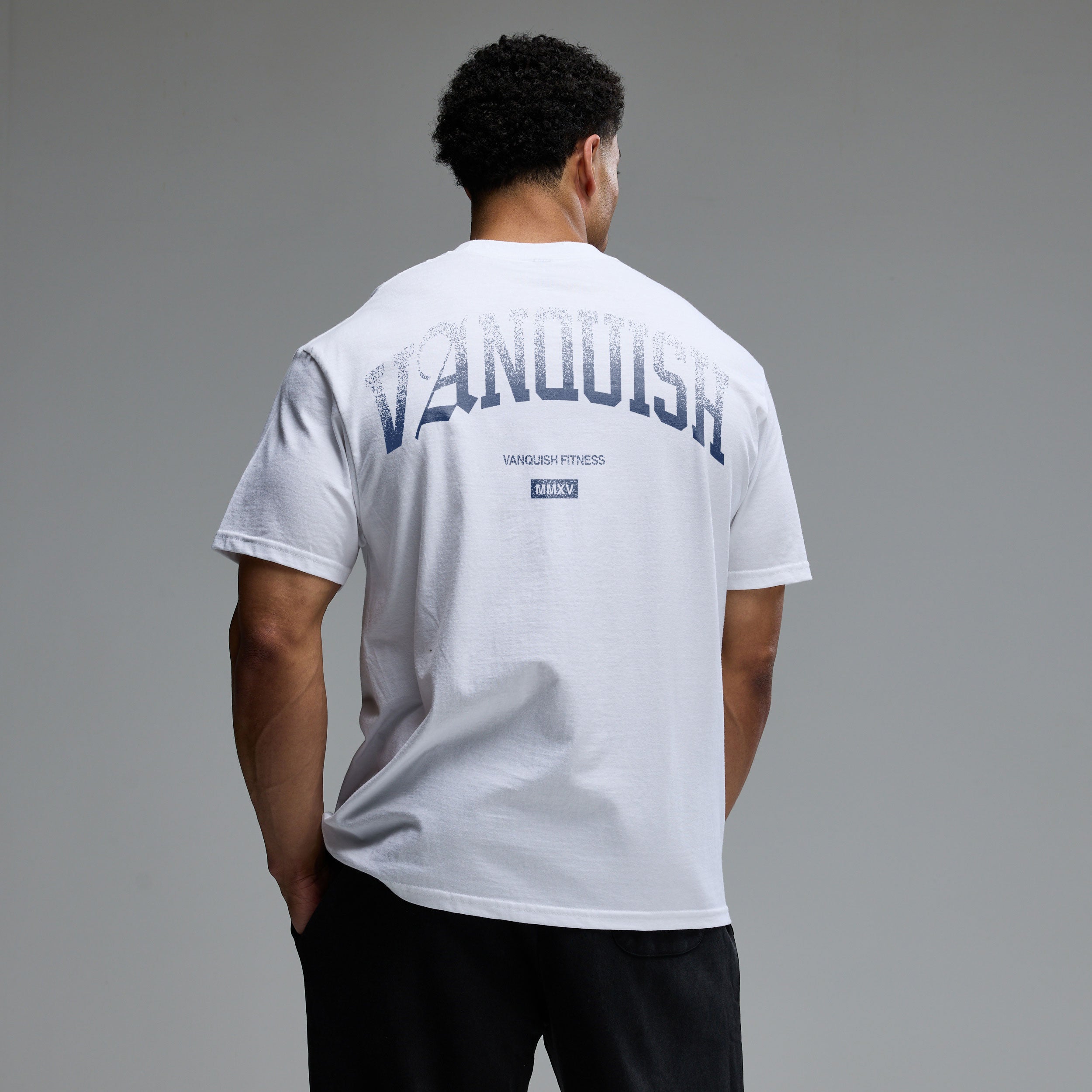 VANQUISH FITNESS Revolveモデル フェイド ホワイト ブルー オーバー