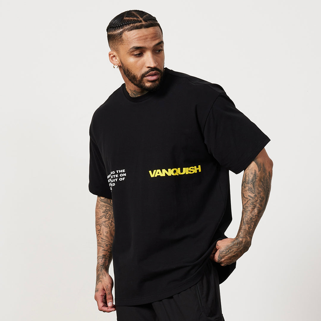 VANQUISH FITNESS TSPモデル ブラック チャンピオン オーバーサイズTシャツ