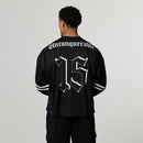 Varsity Black Oversized Boxy Hockey Jersey 1枚目の画像