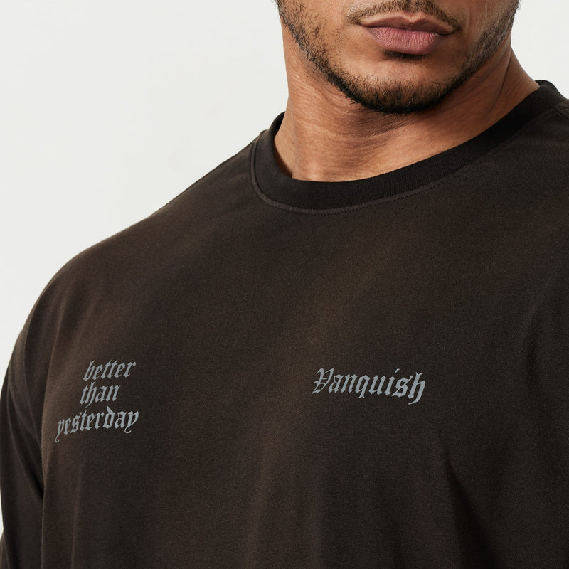 Vanquish Sun-faded Black Oversized T Shirt 4枚目の画像