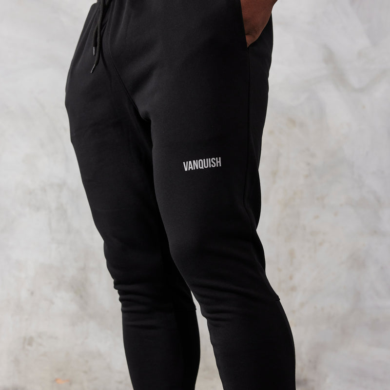 Vanquish Essential Black Tapered Fit Sweatpants 6枚目の画像