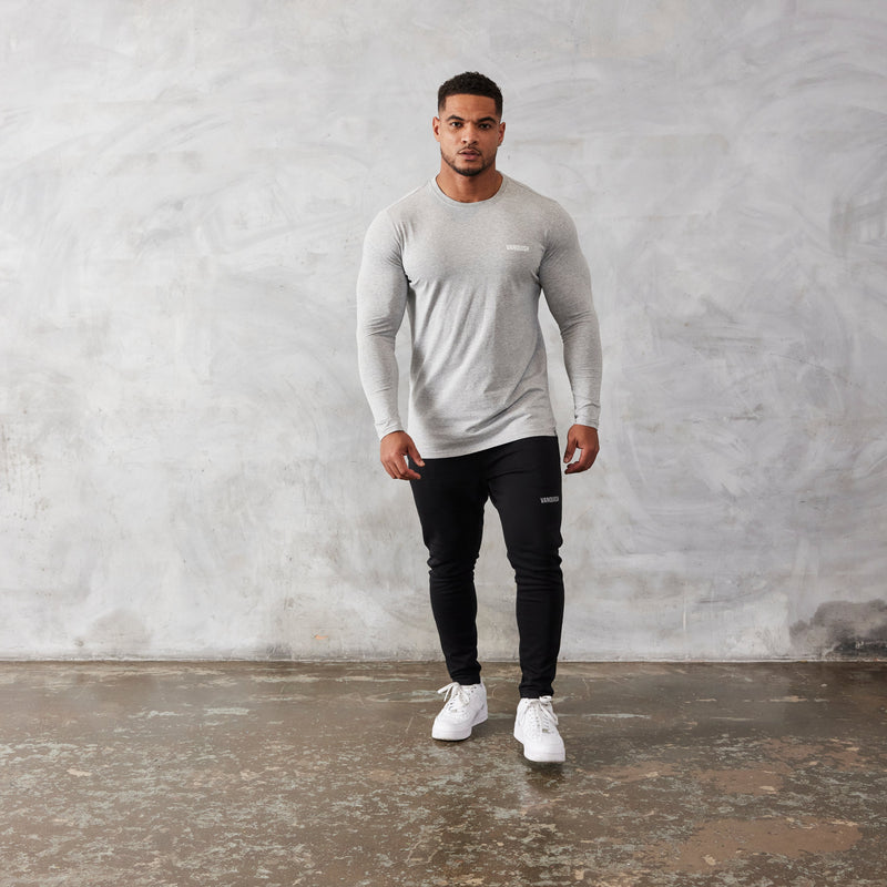 Vanquish Essential Grey Slim Fit Long Sleeve T Shirt 4枚目の画像