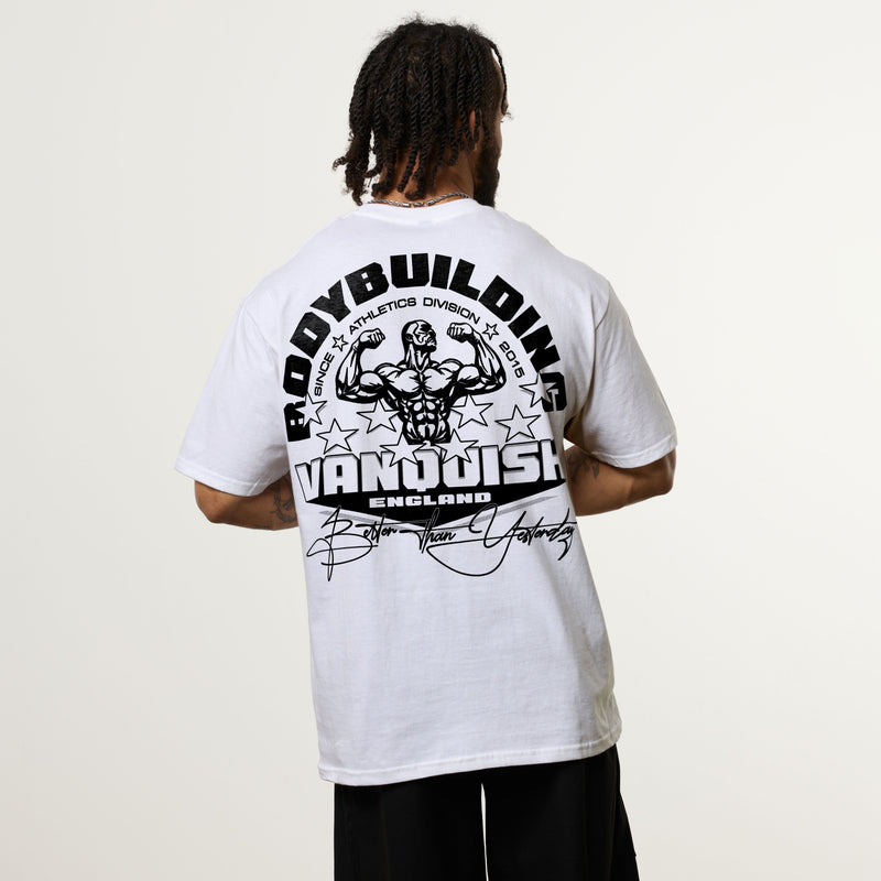 Vanquish Revolve Triumph White Oversized T Shirt 1枚目の画像
