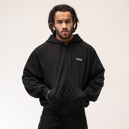 Vanquish Essential Black Oversized Heavyweight Hoodie 1枚目の画像