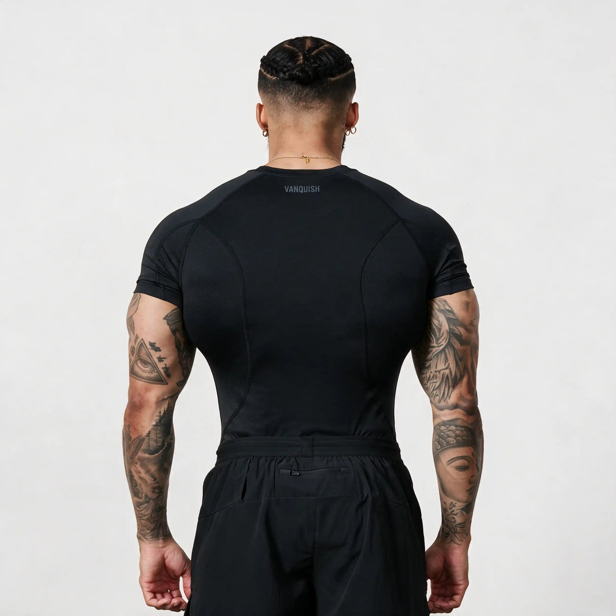 EVOLVE BLACK MUSCLE FIT COMPRESSION T SHIRT 2枚目の画像