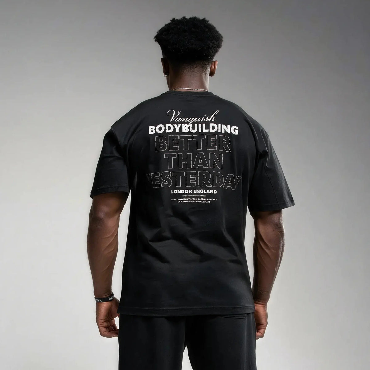 Bodybuilding Black Oversized T Shirt 1枚目の画像