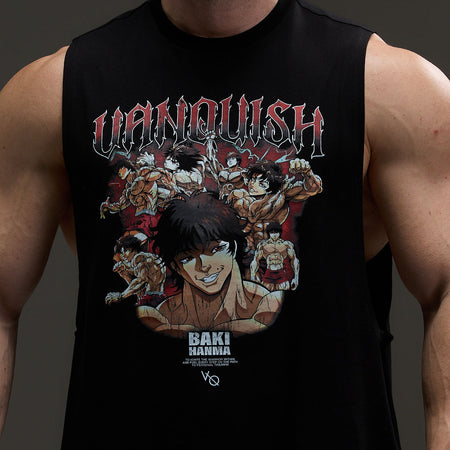 VQ x Baki: Black Baki Sleeveless T Shirt 1枚目の画像