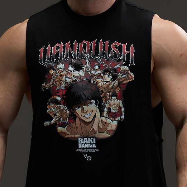 VQ x Baki: Black Baki Sleeveless T Shirt 1枚目の画像