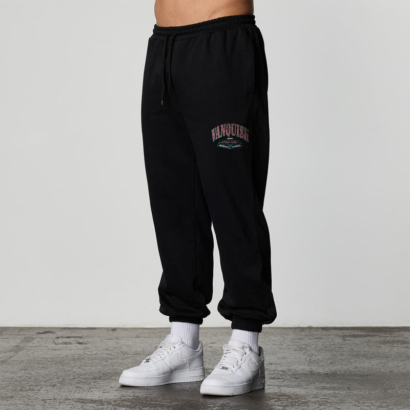 CONQUEST BLACK OVERSIZED SWEATPANTS 1枚目の画像