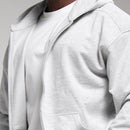 EVOLVE LIGHT GREY MARL OVERSIZED FULL ZIP HOODIE 3枚目の画像