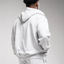 EVOLVE LIGHT GREY MARL OVERSIZED FULL ZIP HOODIE 2枚目の画像
