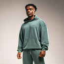 WASHED GREEN OVERSIZED PULLOVER HOODIE 1枚目の画像