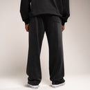WASHED BLACK OVERSIZED STRAIGHT LEG SWEATPANTS 2枚目の画像
