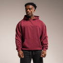 WASHED RED OVERSIZED PULLOVER HOODIE 1枚目の画像