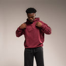 WASHED RED OVERSIZED PULLOVER HOODIE 4枚目の画像