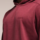 WASHED RED OVERSIZED PULLOVER HOODIE 3枚目の画像