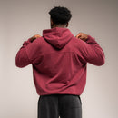 WASHED RED OVERSIZED PULLOVER HOODIE 2枚目の画像