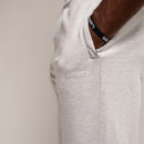 EVOLVE LIGHT GREY MARL OVERSIZED CUFFED SWEATPANTS 3枚目の画像