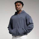 EVOLVE DARK GREY OVERSIZED FULL ZIP HOODIE 1枚目の画像