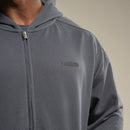 EVOLVE DARK GREY OVERSIZED FULL ZIP HOODIE 3枚目の画像