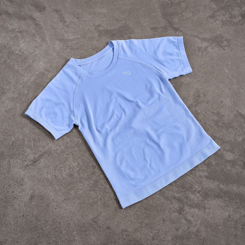 Vanquish Elevate Seamless Sky Blue Midi Cap Sleeve T Shirt 6枚目の画像