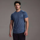 EVOLVE BLUE GREY SLIM FIT PERFORMANCE T SHIRT 1枚目の画像