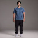 EVOLVE BLUE GREY SLIM FIT PERFORMANCE T SHIRT 3枚目の画像