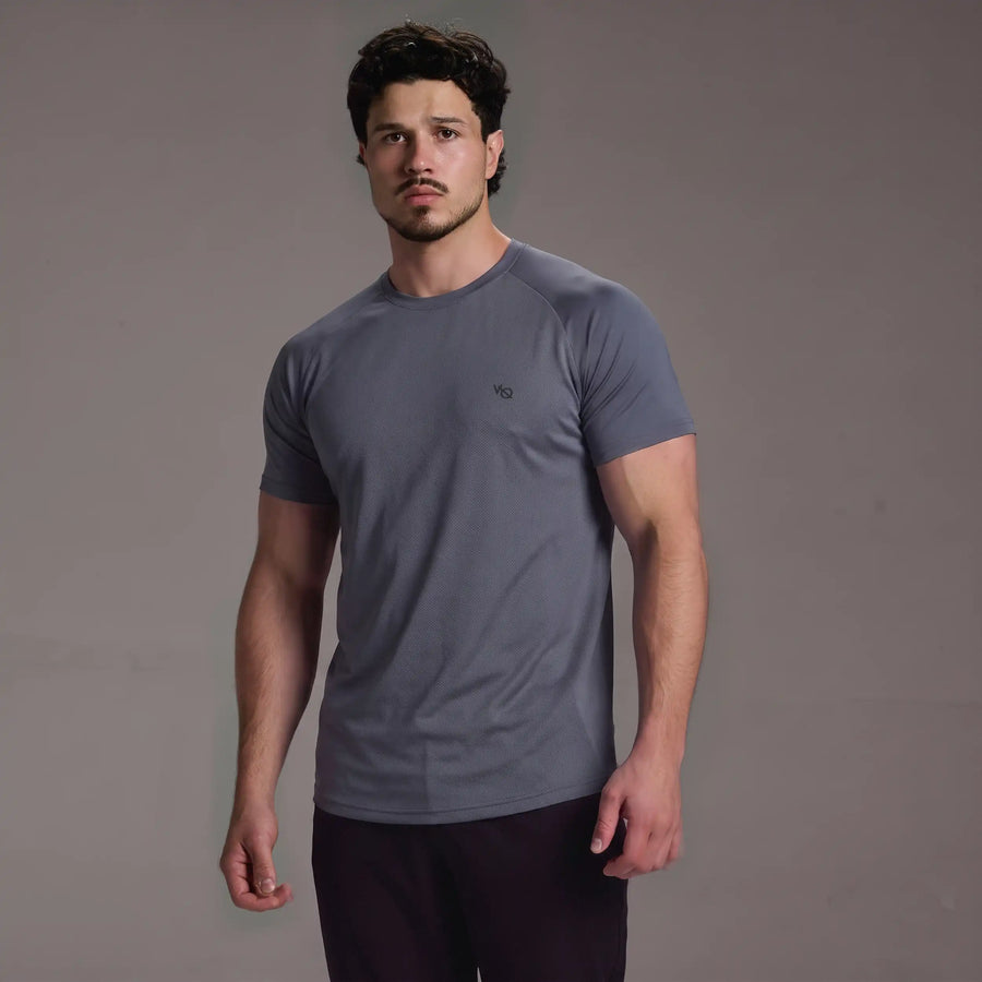 EVOLVE DARK GREY SLIM FIT PERFORMANCE T SHIRT 1枚目の画像