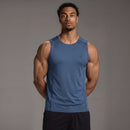 EVOLVE BLUE GREY SLIM FIT PERFORMANCE TANK 1枚目の画像