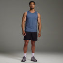 EVOLVE BLUE GREY SLIM FIT PERFORMANCE TANK 3枚目の画像