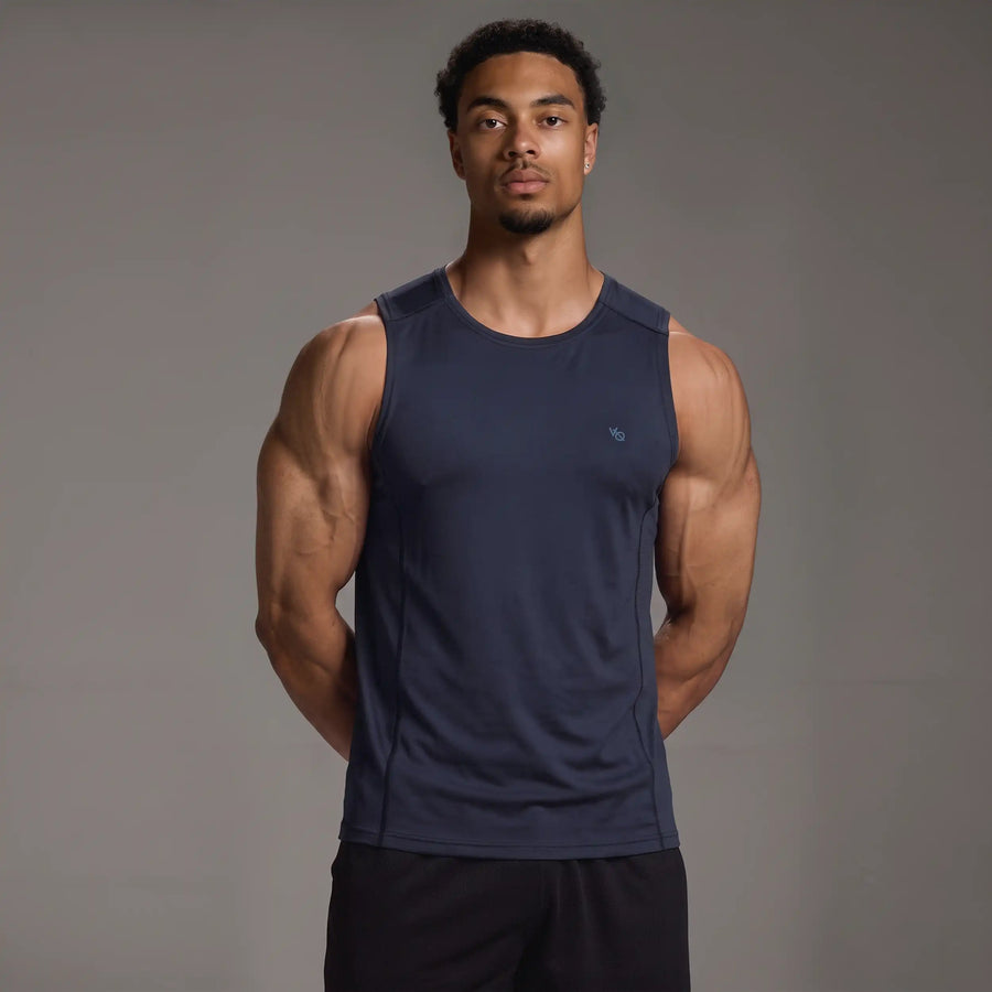EVOLVE NAVY SLIM FIT PERFORMANCE TANK 1枚目の画像