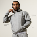 Vanquish Essential Grey Melange Oversized Pullover Hoodie 2枚目の画像