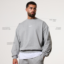 Vanquish Essential V2 Grey Melange Oversized Boxy Sweatshirt 2枚目の画像