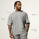 Vanquish Essential V2 Grey Melange Oversized Boxy T Shirt 2枚目の画像