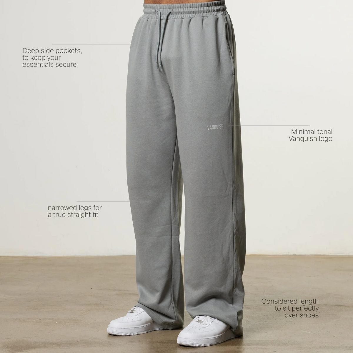 Vanquish Essential V2 Steel Grey Straight Leg Sweatpants 2枚目の画像