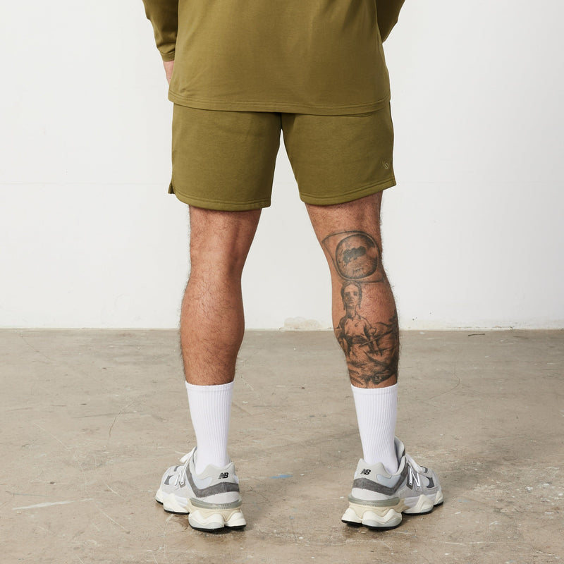 Vanquish Essential Olive Green Regular Fit Shorts 3枚目の画像
