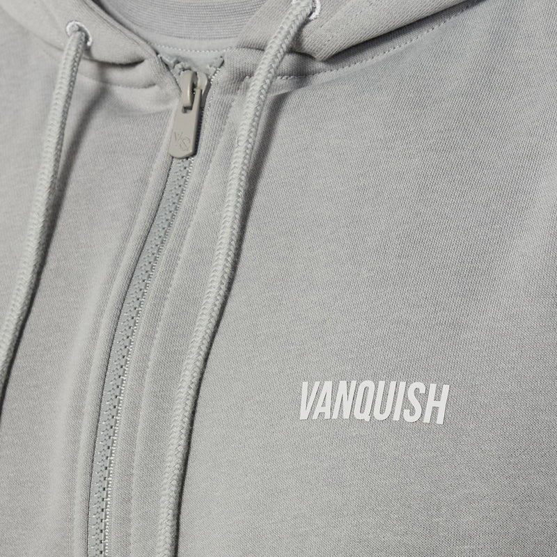 Vanquish Essential Steel Grey Oversized Full Zip Hoodie 3枚目の画像