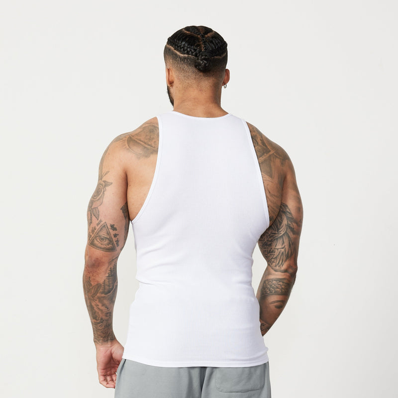 Vanquish Essential V2 White Ribbed Tank 4枚目の画像