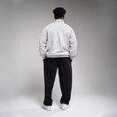 EVOLVE LIGHT GREY MARL OVERSIZED 1/4 ZIP SWEATER 5枚目の画像
