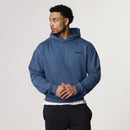 EVOLVE BLUE GREY OVERSIZED PULLOVER HOODIE 1枚目の画像