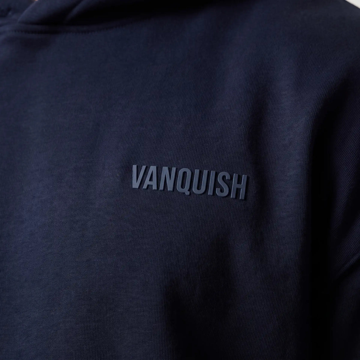 EVOLVE NAVY OVERSIZED PULLOVER HOODIE 2枚目の画像