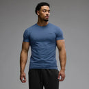 EVOLVE BLUE GREY SLIM FIT T SHIRT 1枚目の画像