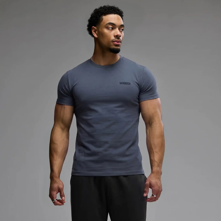EVOLVE DARK GREY SLIM FIT T SHIRT 1枚目の画像