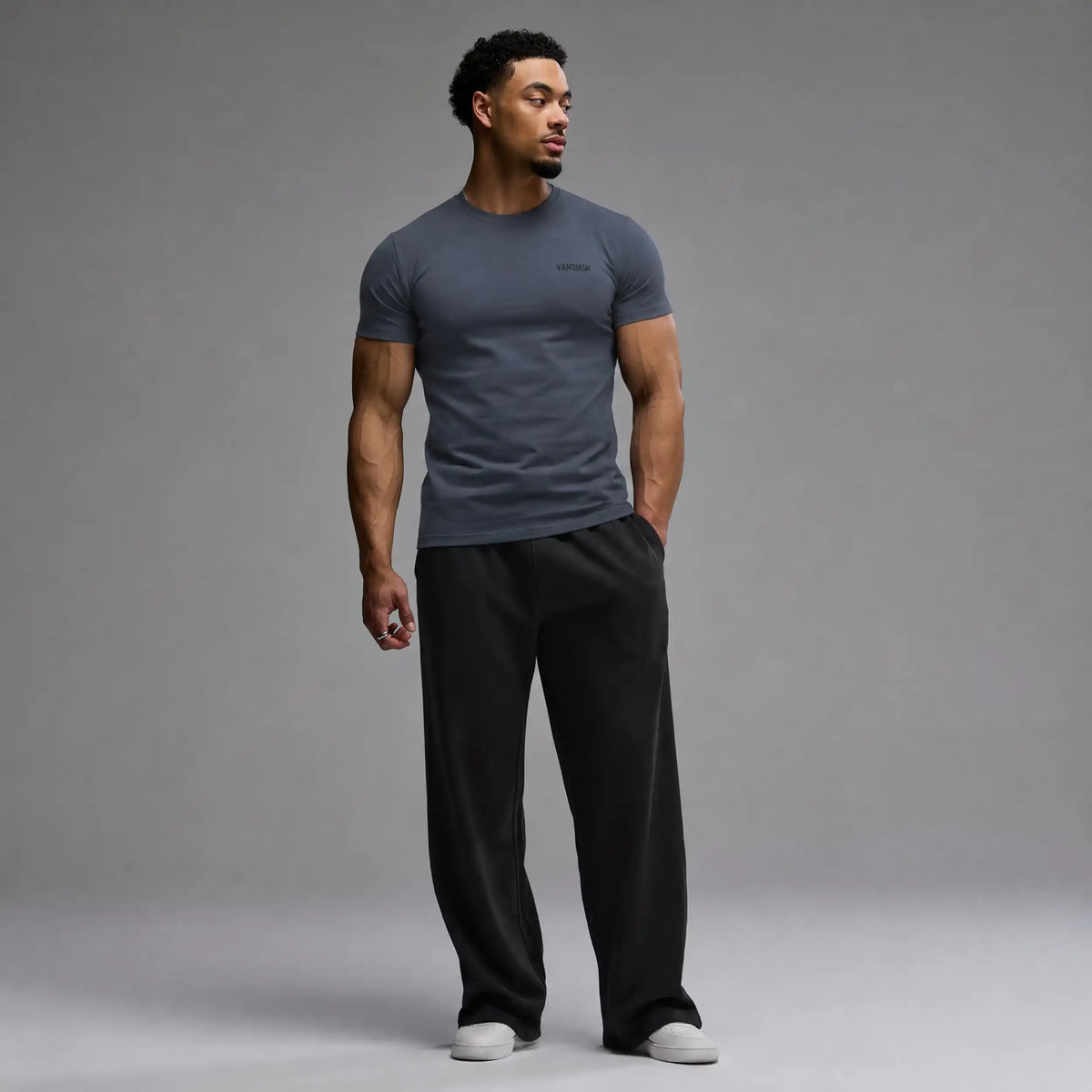 EVOLVE DARK GREY SLIM FIT T SHIRT 4枚目の画像