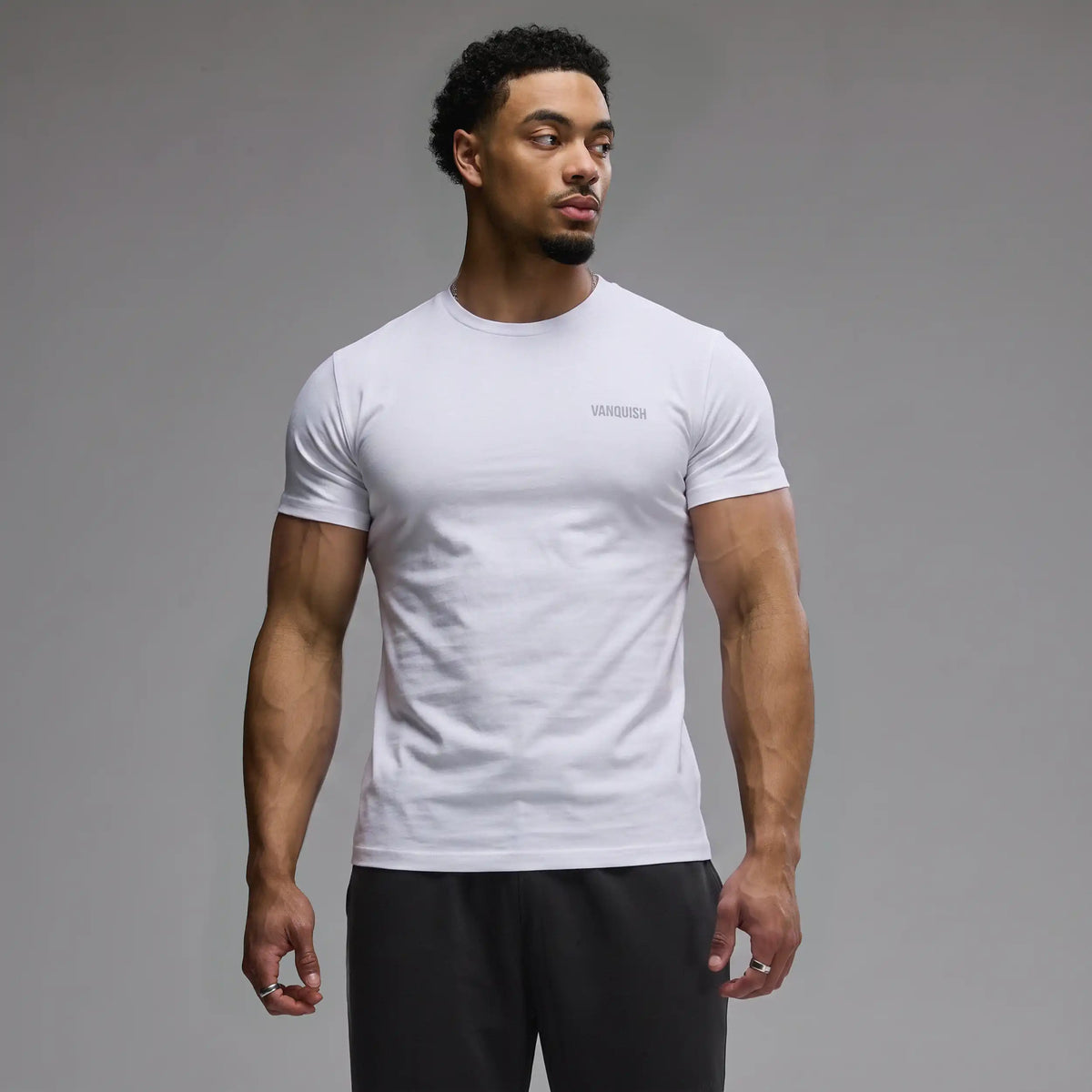 EVOLVE WHITE SLIM FIT T SHIRT 1枚目の画像