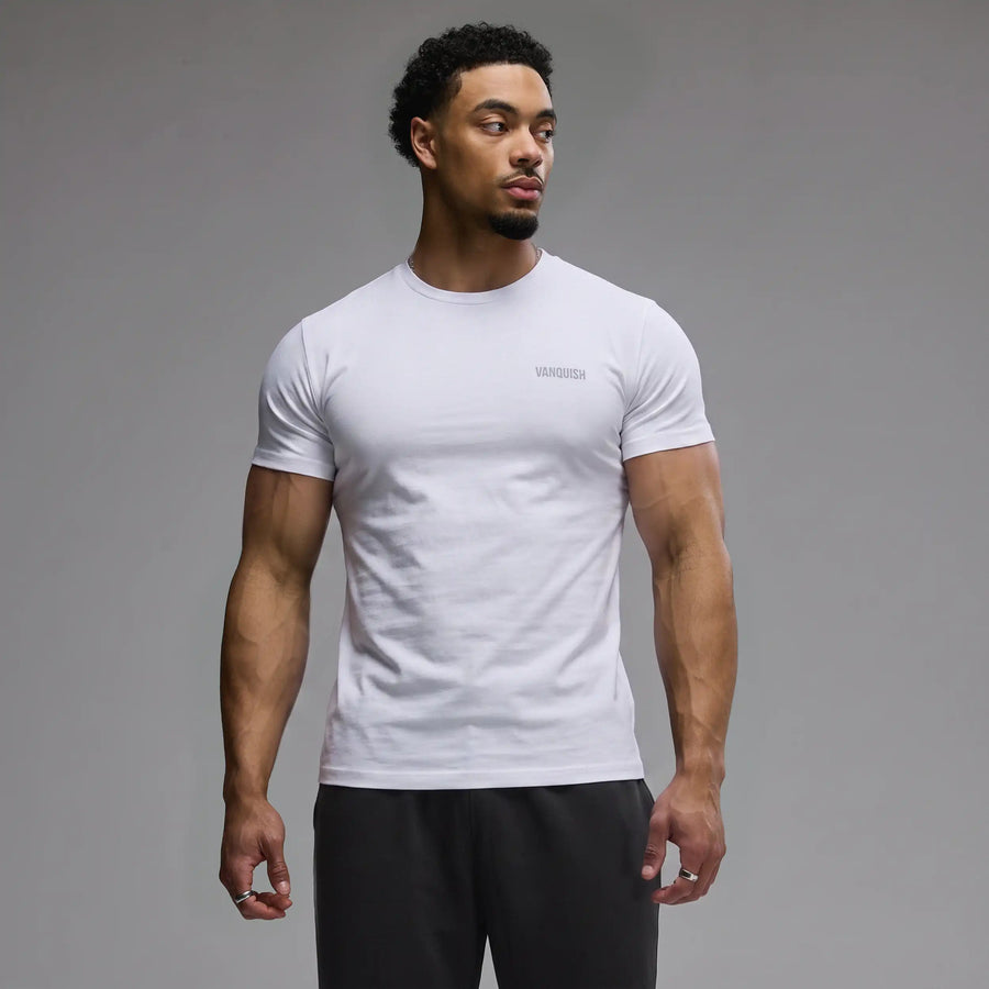 EVOLVE WHITE SLIM FIT T SHIRT 1枚目の画像