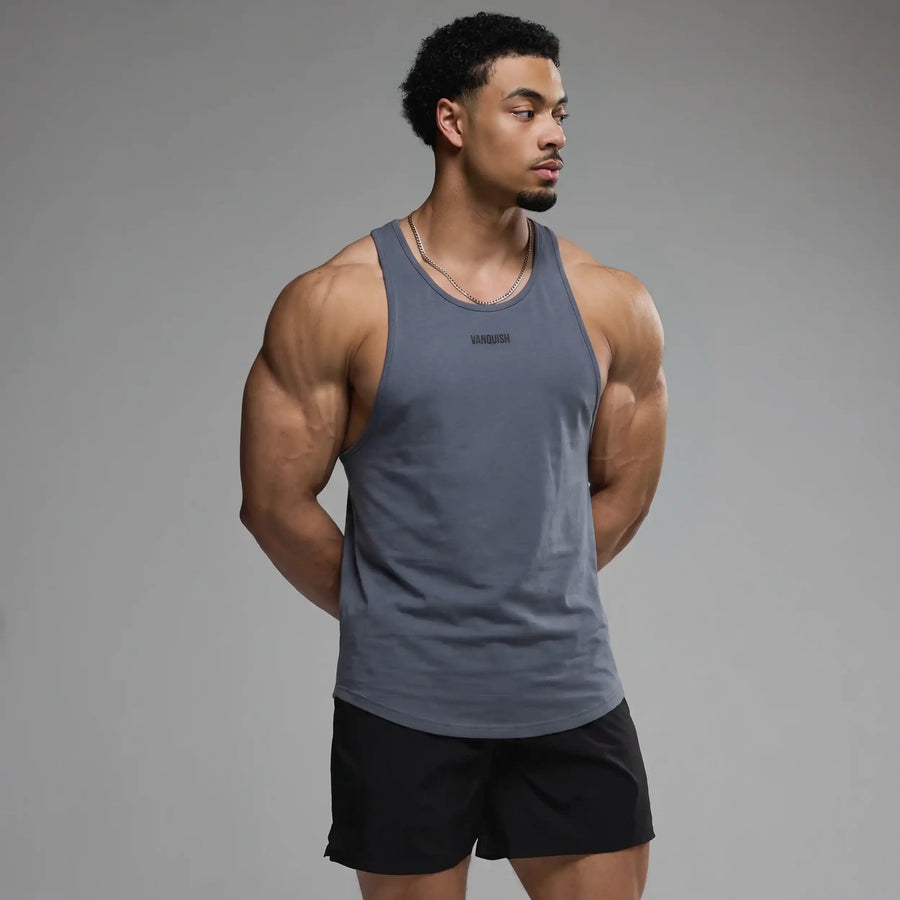 EVOLVE DARK GREY STRINGER VEST 1枚目の画像