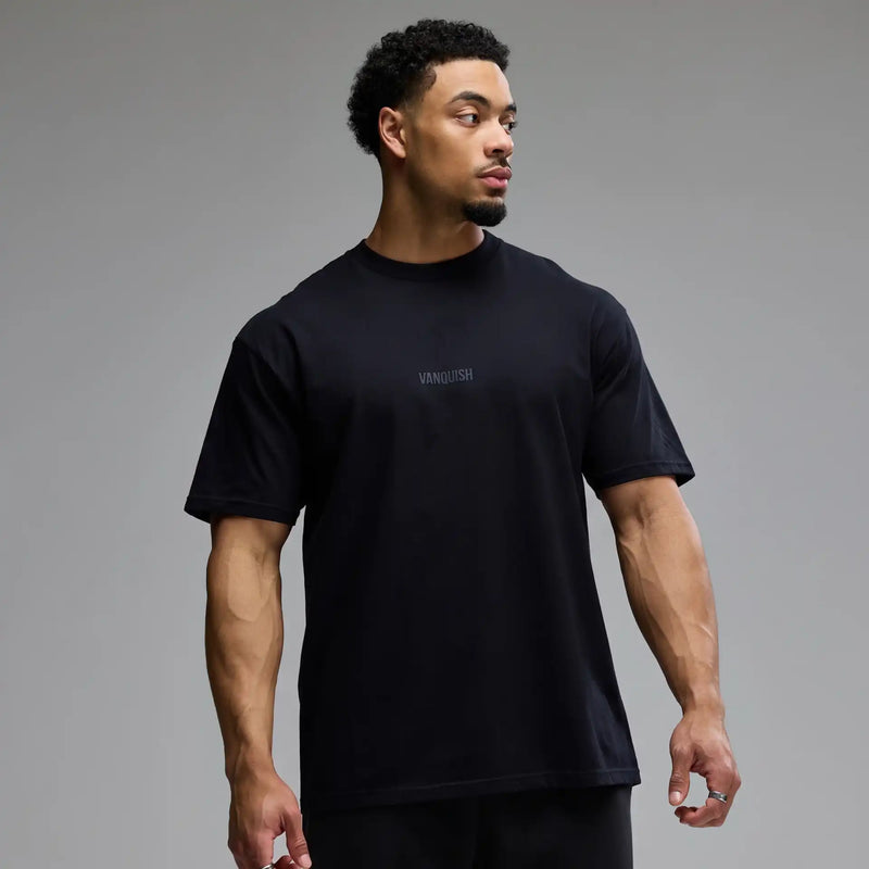 XLのみ】VANQUISH FITNESS Evolveモデル ブラック オーバーサイズ Tシャツ