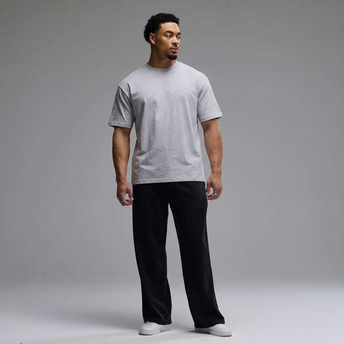 EVOLVE LIGHT GREY MARL OVERSIZED T SHIRT 4枚目の画像