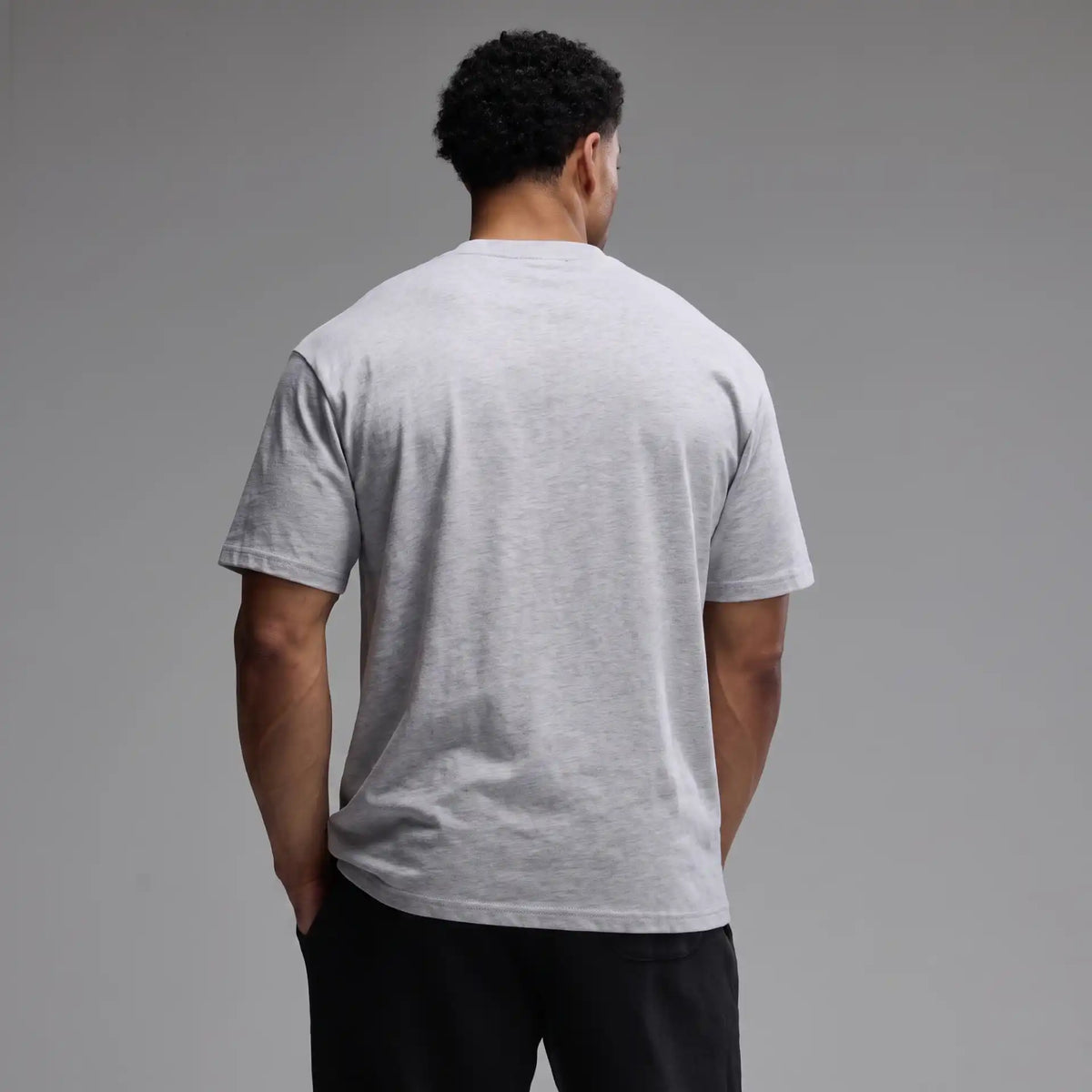 EVOLVE LIGHT GREY MARL OVERSIZED T SHIRT 2枚目の画像